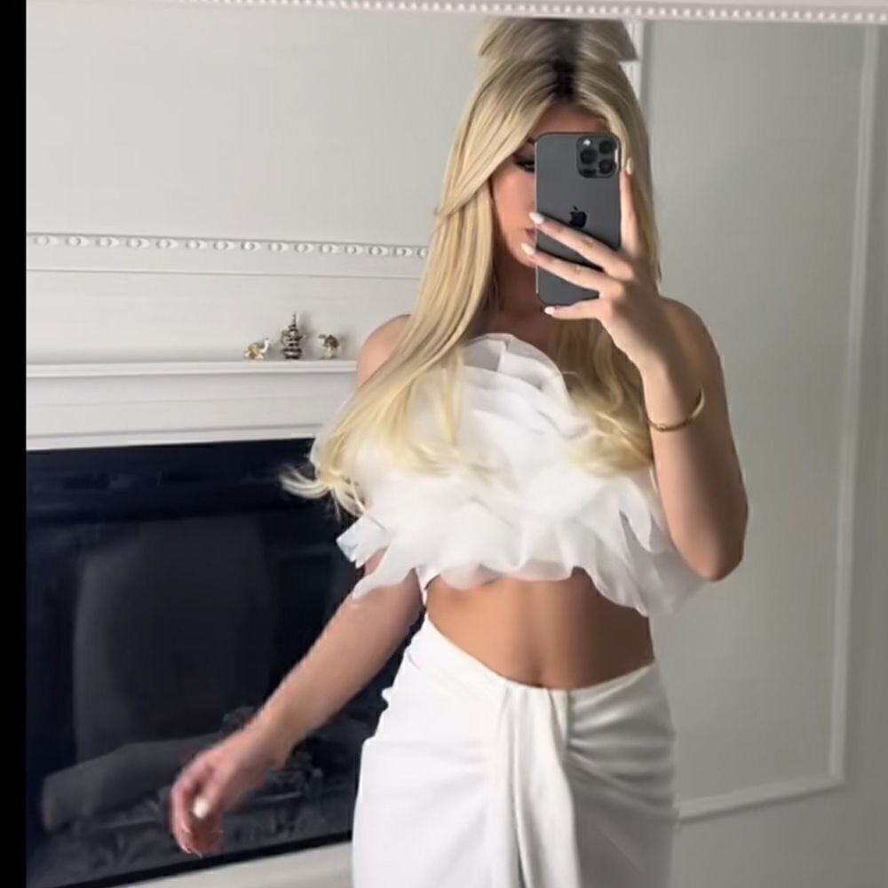 ZARA ORGANZA CROP TOP - Picture 3 of 10